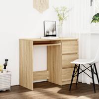 Bureau 90x45x76 cm bewerkt hout sonoma eikenkleurig - thumbnail