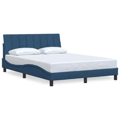 Bedframe zonder matras "Hanko" stof blauw 140x190 cm