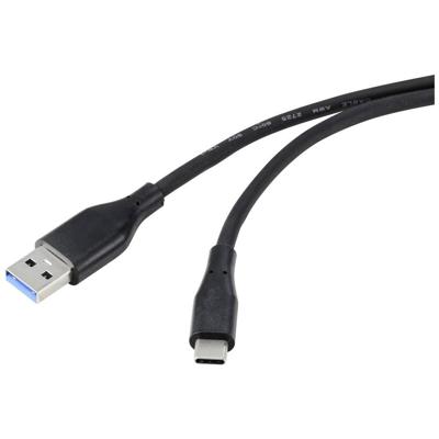 Renkforce RF-4995176 USB-kabel USB 3.2 Gen1 (USB 3.0 / USB 3.1 Gen1) USB-A stekker, USB-C stekker 2.00 m Zwart PVC-mantel, Zeer flexibel Renkforce RF-4995176 USB-kabel USB 3.2 Gen1 (USB 3.0 / USB 3.1 Gen1) USB-A stekker, USB-C stekker 2.00 m Zwart PVC-mantel, Zeer flexibel