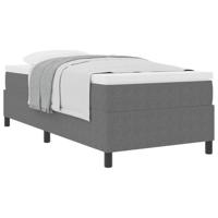 Boxspring bed Lichtgrijs en wit. 193 x 90 x 60 cm Katoenen stof - thumbnail