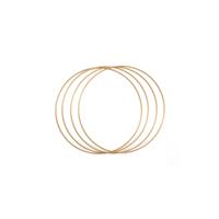 Vaessen Creative • metalen ringen set ø20cm 3mm antiek goud 4x - thumbnail