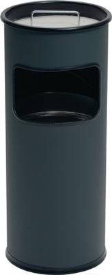 Durable METALL rund 333058 Papierbak 17 l Metaal (Ø x h) 260 mm x 620 mm Antraciet Met asbak 1 stuk(s)