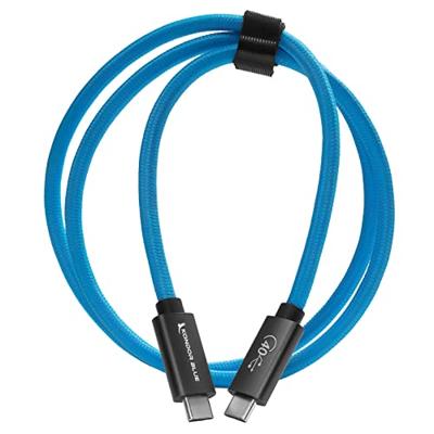 Kondor Blue Thunderbolt 4 USB 4.0 Type C kabel Blazing 40G Speeds 5A 100W recht 6Ft Kondor Blue Thunderbolt 4 USB 4.0 Type C kabel Blazing 40G Speeds 5A 100W recht 6Ft