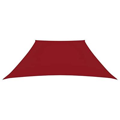 VidaXL Zonnezeil trapezium 2/4x3 m oxford stof rood