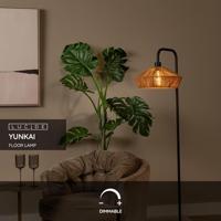Lucide YUNKAI - Vloerlamp - Ø 40 cm - 1xE27 - Naturel - thumbnail