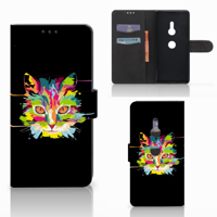 Sony Xperia XZ3 Leuk Hoesje Cat Color - thumbnail