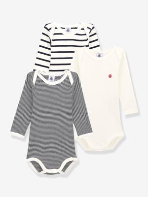 Set van 3 rompers met lange mouwen PETIT BATEAU veel wit