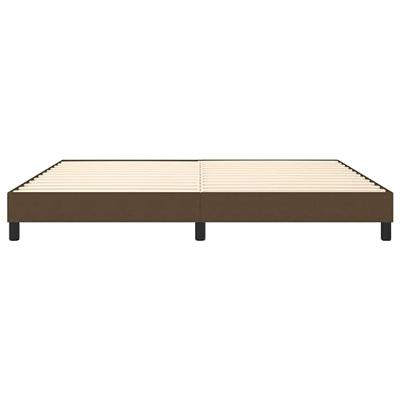 Bedframe zonder matras stof donkerbruin 200x200 cm Bedframe zonder matras stof donkerbruin 200x200 cm