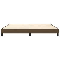 Bedframe zonder matras stof donkerbruin 200x200 cm - thumbnail