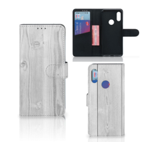 Xiaomi Redmi 7 Book Style Case White Wood - thumbnail