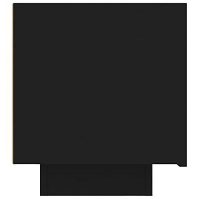 Nachtkastje 100x35x40 cm bewerkt hout zwart