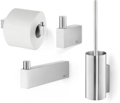 ZACK Linea toilet accessoires 4-delig rvs mat ZACK Linea toilet accessoires 4-delig rvs mat