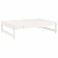 2-delige Loungeset massief grenenhout wit - thumbnail