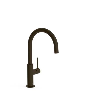 Wastafelmengkraan Tres Study Exclusive 32,4 cm met Hendel Uitloop Gebogen Rond Zwart Brons Tres
