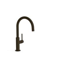 Wastafelmengkraan Tres Study Exclusive 32,4 cm met Hendel Uitloop Gebogen Rond Zwart Brons Tres - thumbnail