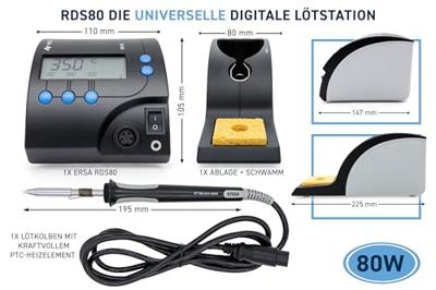 Ersa Soldeerstation | 150-450 graden Celsius | 80 W | opwarmingstijd ca. 40 S | 1 stuk - 0RDS80 - 0RDS80