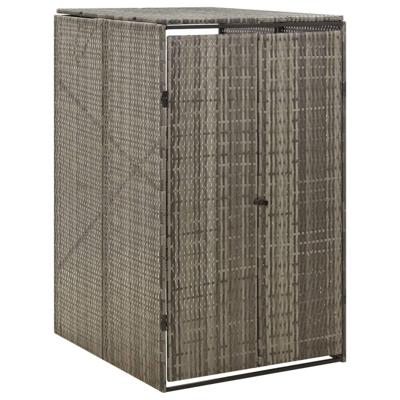 Containerberging enkel 70x80x117 cm poly rattan grijs