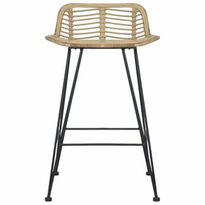 VidaXL Barstoelen 2 st natuurlijk rattan VidaXL Barstoelen 2 st natuurlijk rattan