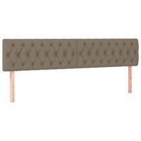 Boxspring met matras stof taupe 200x200 cm - thumbnail