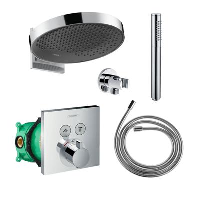 Hansgrohe Rainfinity Regendoucheset met Muuraansluiting Powderrain 360 Chroom Hansgrohe Rainfinity Regendoucheset met Muuraansluiting Powderrain 360 Chroom