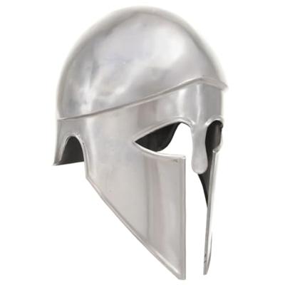VidaXL Soldatenhelm grieks replica larp staal zilverkleurig VidaXL Soldatenhelm grieks replica larp staal zilverkleurig