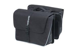 Basil forte dubbele fietstas, waterafstotend, 35l, zwart.