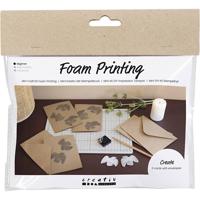 Creativ Company Mini hobbyset foam druk, kaart met duiven, beige, 1 doos - thumbnail