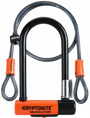 Kryptonite beugelslot evolution mini-7 met kabel art2 Kryptonite beugelslot evolution mini-7 met kabel art2