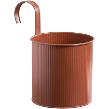 Balkonpllantenbak Semmie - rood metaal - 26x20x16 cm - Leen Bakker