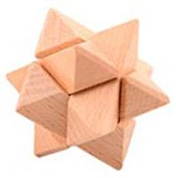 Johntoy puzzel hersenkraker 4,5 cm hout blank (C) - thumbnail