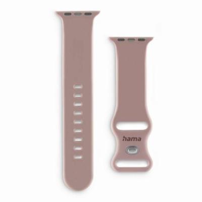 Hama Armband voor Apple Watch 38/40/41 mm (siliconen horlogebandje, polsbandje, uitwisselbaar), roze
