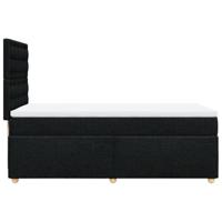 Boxspring met matras stof zwart 90x190 cm - thumbnail