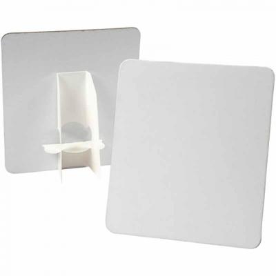 Creotime decoratieplaat wit 17x19 cm 5 stuks Creotime decoratieplaat wit 17x19 cm 5 stuks