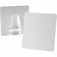 Creotime decoratieplaat wit 17x19 cm 5 stuks - thumbnail