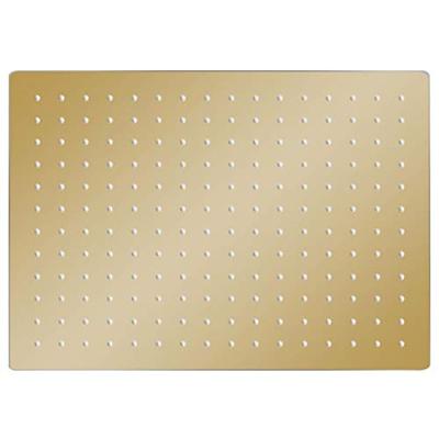 Regendouchekop rechthoekig 40x30 cm roestvrij staal goudkleurig