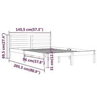 Slaapbank 140x200 cm massief grenenhout wit - thumbnail