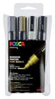 Paintmarker Uni POSCA PC5M medium assorti set à 4 stuks - thumbnail