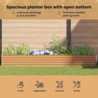 Verhoogde plantenbak 290 x 50 x 36 cm Gegalvaniseerd staal - thumbnail