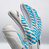 Uhlsport FM Cybertec Soft Flex Frame Keepershandschoenen Wit Felblauw Zwart - thumbnail
