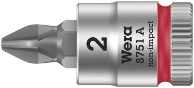 Wera 8751 A 05003351001 Kruiskop Phillips Dopsleutel-bitinzet PH 2 1/4 (6.3 mm) Wera 8751 A 05003351001 Kruiskop Phillips Dopsleutel-bitinzet PH 2 1/4 (6.3 mm)