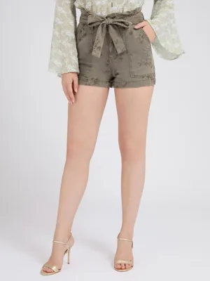 Guess Janna Korte Broek Dames Groen - Maat M - Kleur: Groen | Soccerfanshop