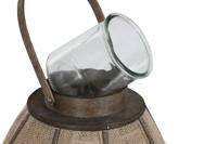 Kaarshouder Home ESPRIT Natuurlijk Jute Bamboe 37 x 37 x 70 cm - thumbnail