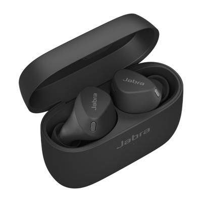 Jabra Elite 4 Active In-Ear Bluetooth Earbuds - volledig draadloze oordopjes met Secure Active Fit, 4 ingebouwde microfoons, Active Noise Cancellation, aanpasbare HearThrough-technologie - Zwart