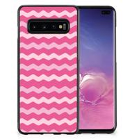 Samsung Galaxy S10+ Bumper Case Waves Pink - thumbnail