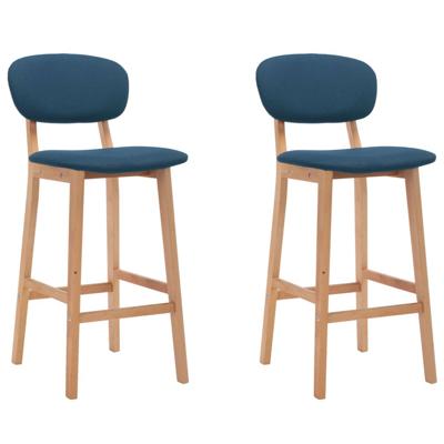 Barkrukken 2 st stof blauw
