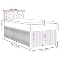 Boxspring met matras fluweel roze 90x190 cm - thumbnail