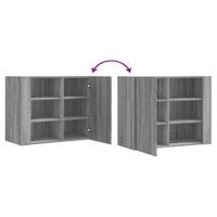 Wandkast 75x35x60 cm bewerkt hout grijs sonoma eikenkleurig - thumbnail
