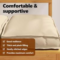 VidaXL Kussen 4 pcs beige 40 x 40 x 8 cm oxford stof - thumbnail