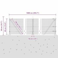 VidaXL Afrasteringspaal grijs 10 x 0,4 m (16 x 16 mm gaas) - thumbnail