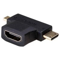 Akyga AK-AD-23 tussenstuk voor kabels HDMI miniHDMI / microHDMI Zwart - thumbnail